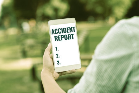 Inspiration showing sign Accident Report. Business overview A form that is filled out record details of an unusual event Voice And Video Calling Capabilities Connecting People Togetherの写真素材