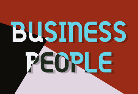 Inspiration showing sign Business People. Business overview People who work in business especially at an executive level Line Illustrated Backgrounds With Various Shapes And Colours.の写真素材