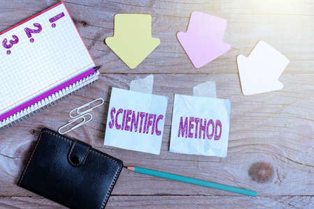 Text showing inspiration Scientific Method. Business approach Principles Procedures for the logical...