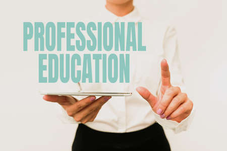 Conceptual display Professional Education. Business showcase Continuing Education Units Specialized Training Presenting New Technology Ideas Discussing Technological Improvementの写真素材