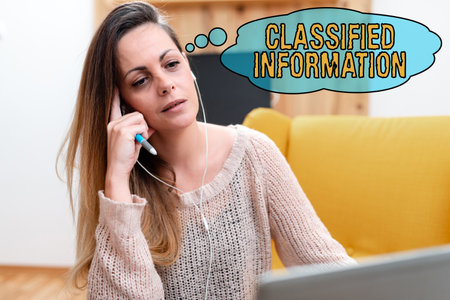 Conceptual display Classified Information. Business showcase Sensitive Data Top Secret Unauthorized...