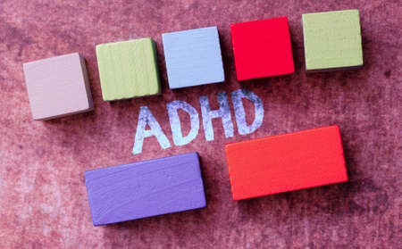 Sign displaying Adhd. Business overview Mental health disorder of children Hyperactive Trouble paying attention Thinking New Bright Ideas Renewing Creativity And Inspirationの写真素材