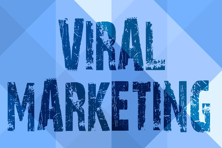 Conceptual caption Viral Marketing. Business showcase whereby consumer encouraged share information via Internet Line Illustrated Backgrounds With Various Shapes And Colours.の写真素材