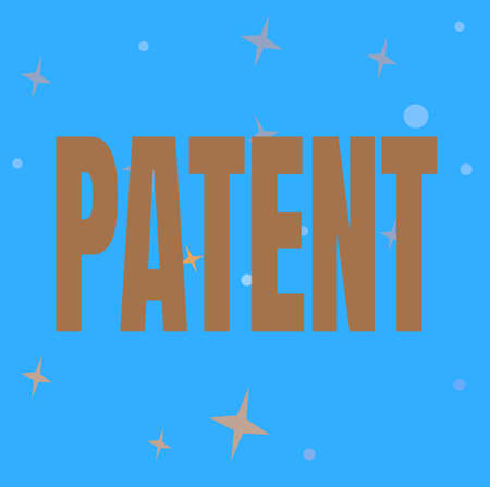 Conceptual display Patent. Business idea government authority or licence conferring a right or title Line Illustrated Backgrounds With Various Shapes And Colours.の写真素材