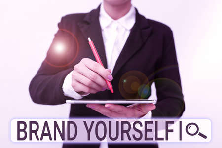 Inspiration showing sign Brand Yourself. Business approach Develop a unique professional identity...