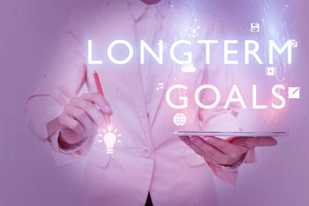 Text caption presenting Longterm Goals. Business overview Strategic target that is required more...