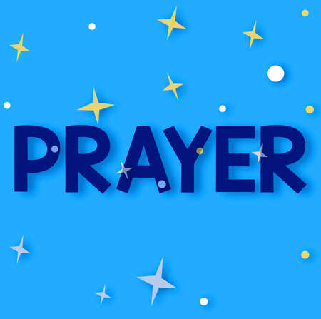Text sign showing Prayer. Business idea solemn request for help or expression of thanks addressed to God Line Illustrated Backgrounds With Various Shapes And Colours.の写真素材