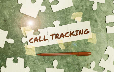 Text caption presenting Call Tracking. Business approach Organic search engine Digital advertising...