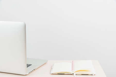 Tidy Workspace Setup, Writing Desk Tools Equipment, Smart Office Arrangement, Study Table, Taking...