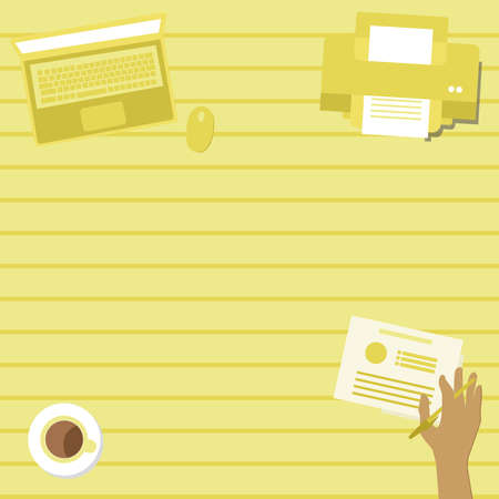 Hand Holding Pen Creating Plans For New Amazing Ideas. Palm Carying Penil Finding Old Wonderful News For The Project.のイラスト素材