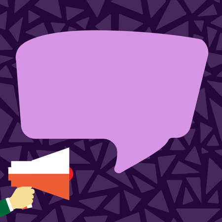 Loud Megaphone Making New Wonderful Announcement To The Public. Strong Sound Bullhorn Drawing Producing Old Amazing Advertisements For Everyone.のイラスト素材