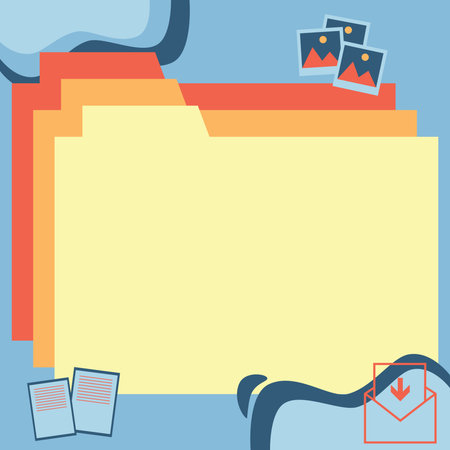 Desktop Folders Inside Web Browser Showing Recent Technology. Laptop Screen Presenting Modern Automation.のイラスト素材