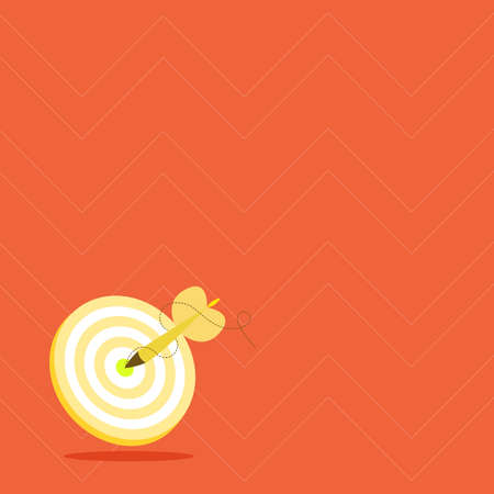Presenting Message Hitting Target Concept, Abstract Announcing Goal, Bulletin Board Design, Announcement Information, Displaying Important Message, Target Markets Ideaのイラスト素材