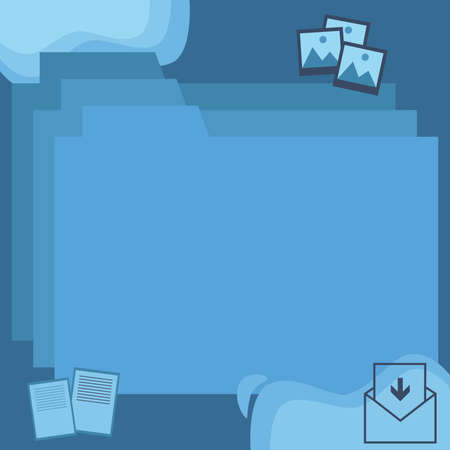 Desktop Folders Inside Web Browser Showing Recent Technology. Laptop Screen Presenting Modern...