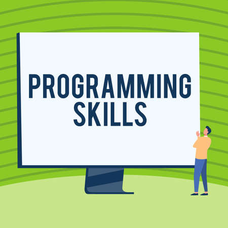 Writing displaying text Programming Skills. Business approach expertise required to program...