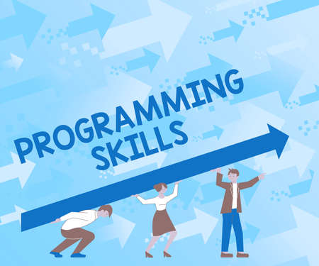 Text sign showing Programming Skills. Concept meaning expertise required to program according to...