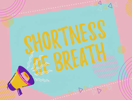 Handwriting text Shortness Of Breath. Business approach intense tightening of the airways causing...