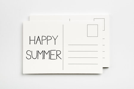 Conceptual display Happy Summer. Concept meaning Beaches Sunshine Relaxation Warm Sunny Season Solstice Flashy School Office Supplies, Teaching Learning Collections, Writing Tools,の写真素材