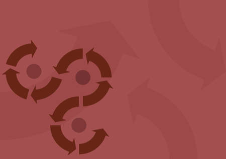 Abstract arrow symbol design symbolizing successfully accomplishing project cycles. Diagram chart...