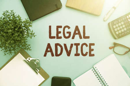 Conceptual caption Legal Advice. Business idea Lawyer opinion about law procedure in a particular...