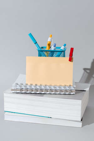 Important Messages Presented On Piece Of Paper On Desk With Books, Pen And Notebook. Crutial...