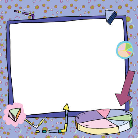 Important Message Presented On Presentation Board With Charts And Arrows Around. Crutial Informations Written In Frame With Graphs. Critical Announcement Displayed.のイラスト素材