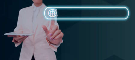 Businessman in suit holding open palm symbolizing successful teamwork accomplishing newest project...