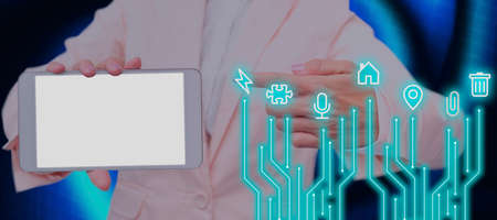 Businessman Holding A Tablet With Crucial Information And Displaying Digital S On Futuristic Glowing...