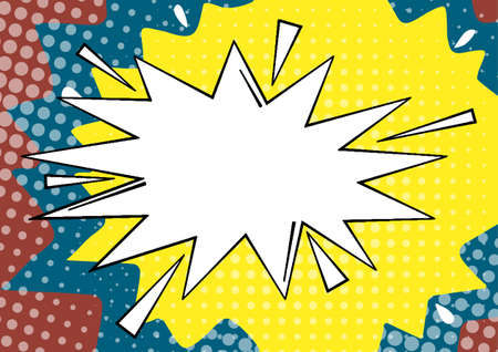 Empty Spiky And Jagged Dialog Box Explosion Text Balloon Colored Background Design. Communication...