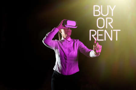 Writing displaying text Buy Or Rent. Business idea Doubt between owning something get it for rented...