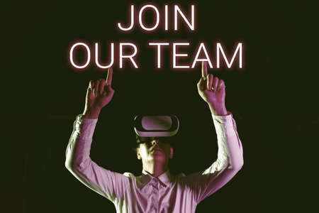 Conceptual display Join Our Team. Business idea Allied Associate Work with us New Employee Hired...