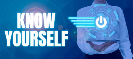 Writing displaying text Know Yourself. Word Written on Find You Understanding Strength and...