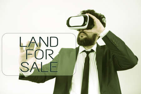 Text showing inspiration Land For Sale. Word Written on Real Estate Lot Selling Developers Realtors...