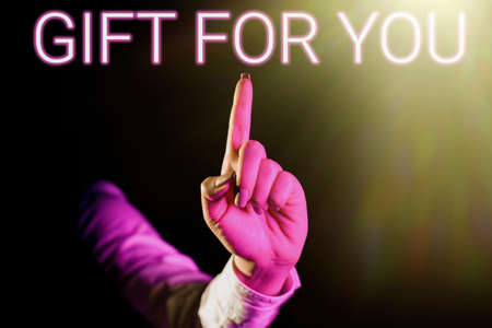 Inspiration showing sign Gift For You. Business approach To receive a present surprise special...