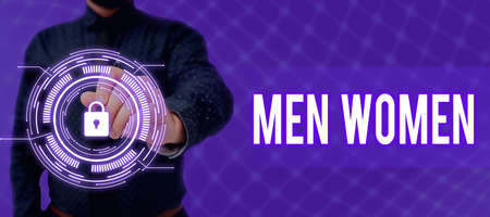 Conceptual display Men Women. Business showcase The state where in a boy or a girl turns to be a...