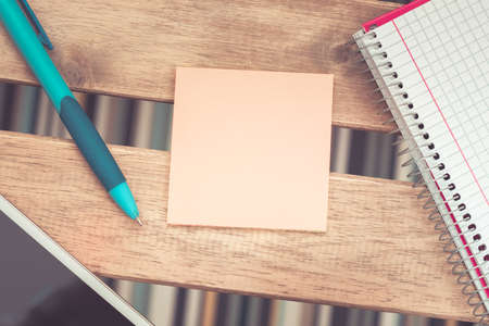 Multiple Assorted Collection Office Stationery Photo With Pens Pencils Notepads Notebook Ruler Stapler Scissors Clippers Paper Clips Holders Clipboard Placed Over Tableの写真素材