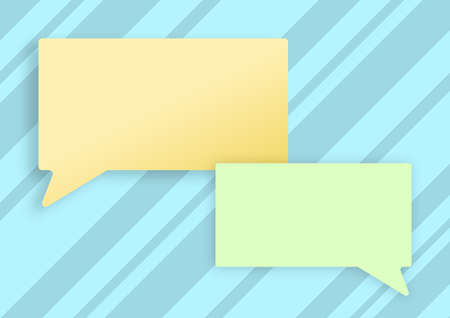 Rectangular Chat S With Copy Space On Creative Background. Design Of Blank Color Communication...