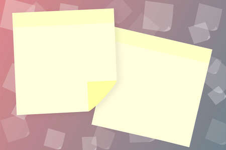 Pair Of Blank Design Papers With Copy Space For Business Promotion Over Color Background. Empty...