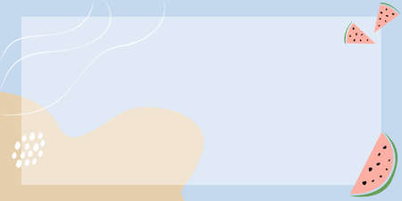 Blank Frame Decorated With Colorful Flowers And Foliage Arranged Harmoniously. Empty Poster Border...
