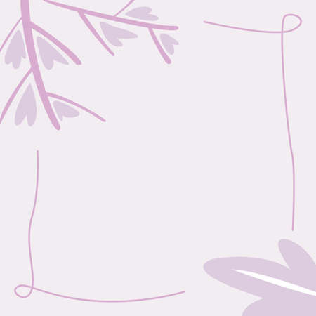 Blank Frame Decorated With Colorful Flowers And Foliage Arranged Harmoniously. Empty Poster Border Surrounded By Multicolored Bouquet Organized Pleasantly.のイラスト素材