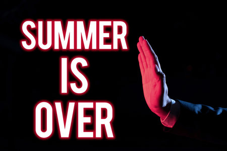 Inspiration showing sign Summer Is Over. Conceptual photo End of break good memories from trips and...