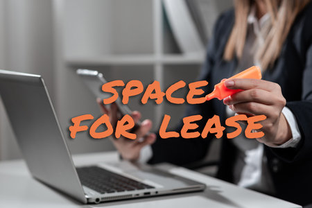 Conceptual display Space For Lease. Conceptual photo Available location for rent to use for...