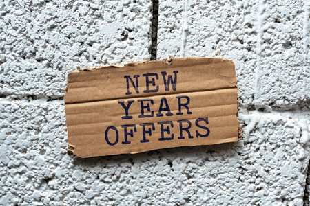 Text caption presenting New Year Offers. Internet Concept Final holiday season discounts price...