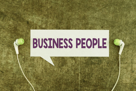 Conceptual display Business PeoplePeople who work in business especially at an executive level. Internet Concept People who work in business especially at an executive levelの写真素材