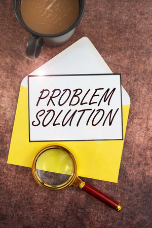 Conceptual display Problem Solutionsolving consists of using generic methods in orderly manner. Business overview solving consists of using generic methods in orderly mannerの写真素材
