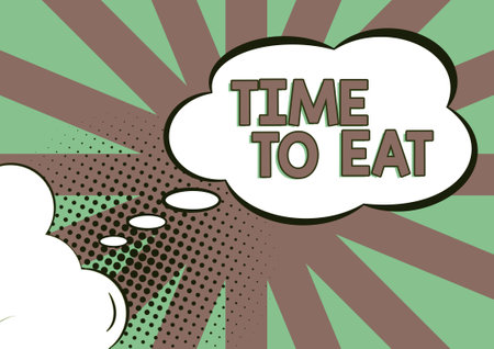 Handwriting text Time To Eat. Word Written on Right moment to enjoy a meal lunch dinner good food...