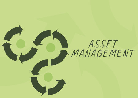 Handwriting text Asset Managementsystematic process of operating and disposing of assets. Business approach systematic process of operating and disposing of assetsの写真素材