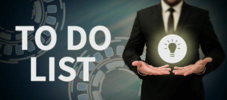 Text caption presenting To Do List. Internet Concept A structure that usualy made in paper contining task of yoursの写真素材