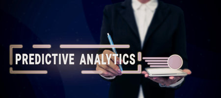 Conceptual display Predictive Analytics. Word for Optimize Collection Achieve CRM Identify Customerの写真素材