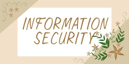 Handwriting text Information Security. Word for INFOSEC Preventing Unauthorized Access Being Protectedの写真素材